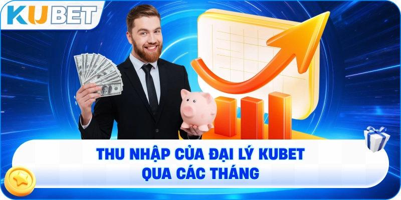 Biểu đồ tăng trưởng thu nhập của đại lý KUBET qua các tháng